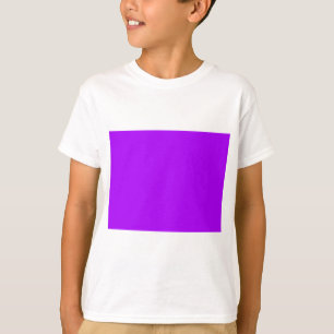 T-shirts Cor Puro Brilhante De Fúcsia Neon Roxo Apenas