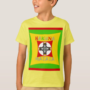 T-shirts Cor Rasta Divertida Vermelho Dourado Verde