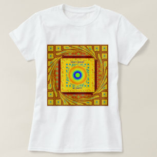 T-shirts Cor Tradicional Africana Vermelha ouro