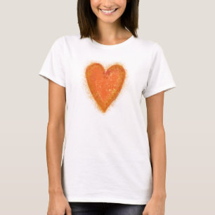 T-shirts Coração alaranjado