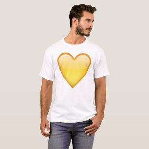 T-shirts Coração Amarelo - Emoji