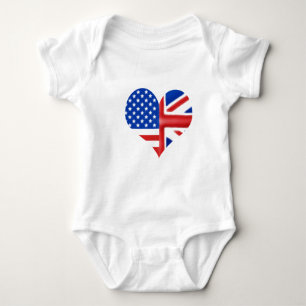 T-shirts Coração americano britânico