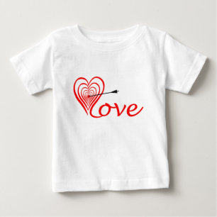 T-shirts Coração amor alvo com seta