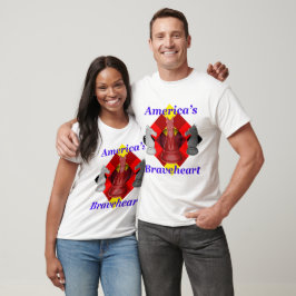 T-shirts Coração Bravecoração da América - Cobalt