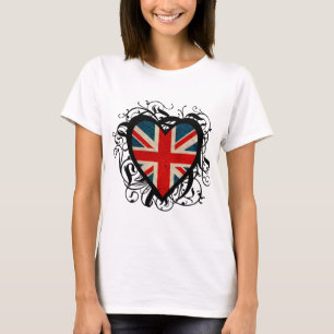 T-shirts Coração britânico decorativo