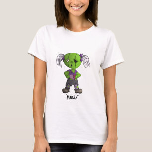 T-shirts Coração costurado do amor do zombi zorra bonito