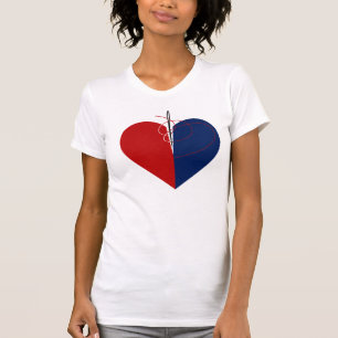 T-shirts Coração da forma