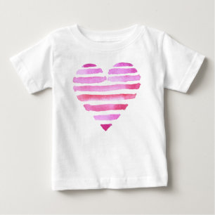 T-shirts Coração de Amor Rosa para crianças