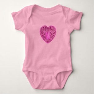 T-shirts CORAÇÃO DE CAÇA DE CÚPIDA, Violeta Rosa