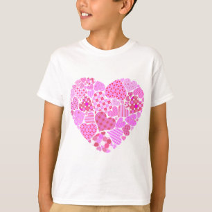 T-shirts Coração de Colchetes Rosa
