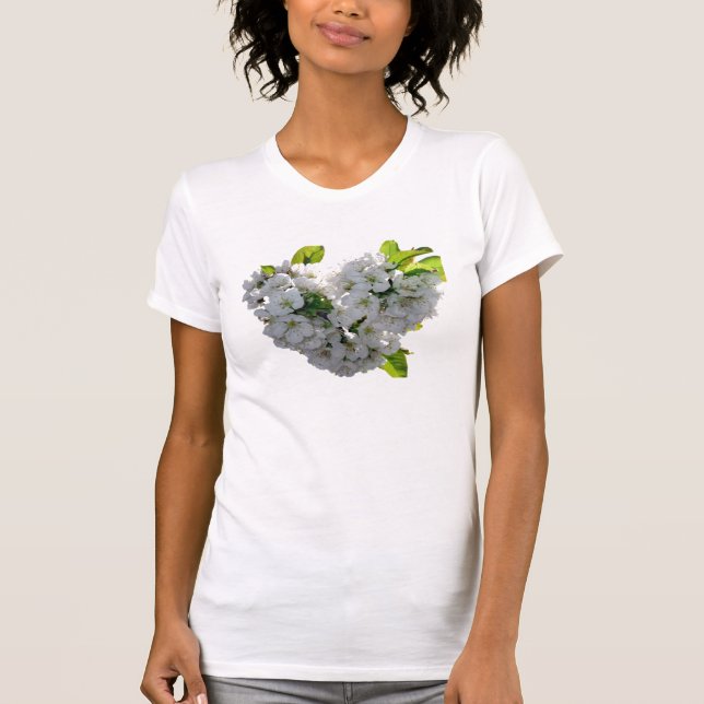 T-shirts Coração de Flor de Cerejeira (Frente)