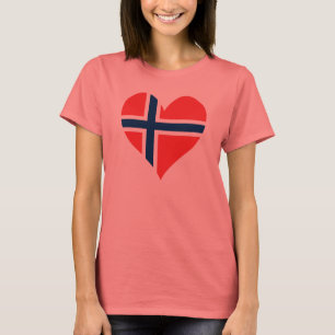 T-shirts Coração de Sinalizador Norueguês