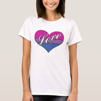 T-shirts Coração do amor do Bi