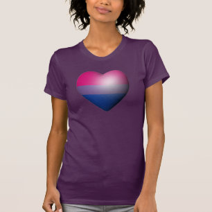 T-SHIRTS CORAÇÃO DO ORGULHO BISEXUAL