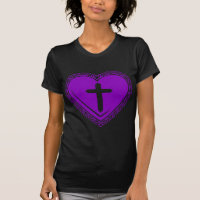 Coração Gótico + Cruz (Roxo Preto)