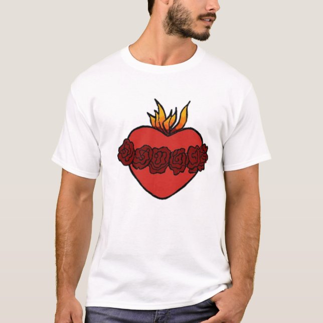 T-shirts Coração imaculado de Mary (Frente)