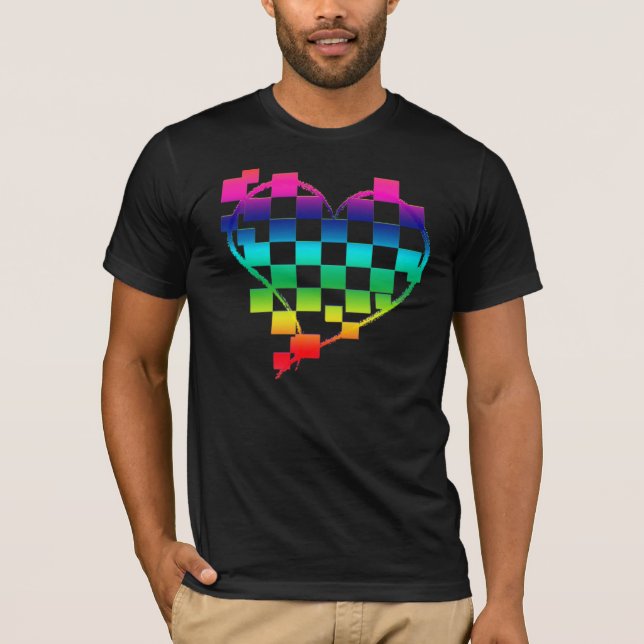 T-shirts coração marcado. v1. (Frente)