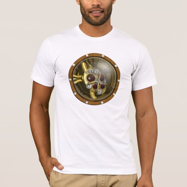 T-shirts Coração mecânico de Steampunk (Frente)