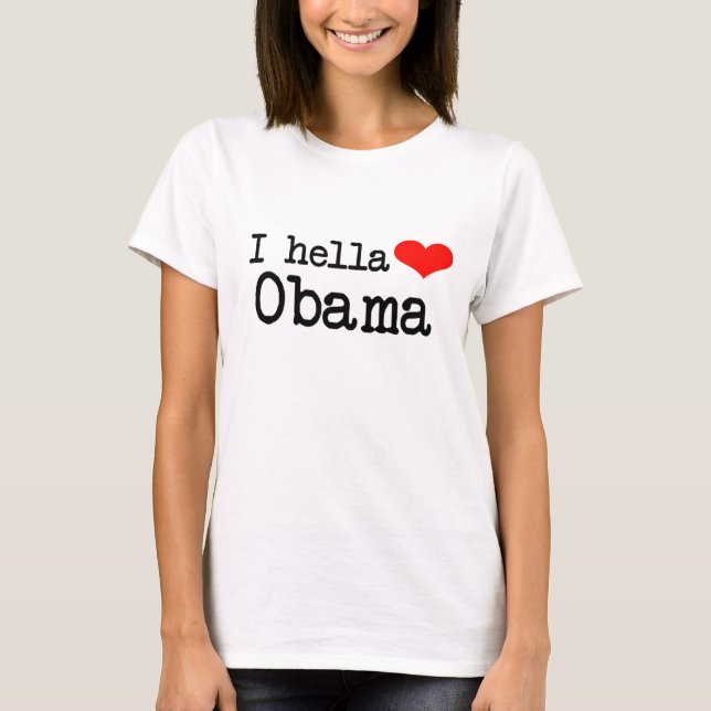 T-SHIRTS CORAÇÃO OBAMA DE HELLA (Frente)