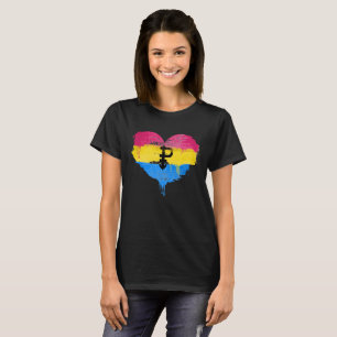 T-SHIRTS CORAÇÃO PANSEXUAL - AMOR PANSEXUAL - SÍMBOLO -