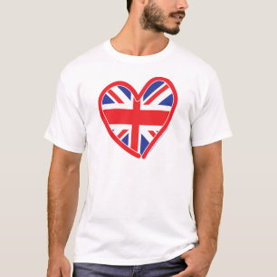 T-shirts Coração Real da Union Jack