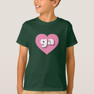 T-shirts Coração Rosa Sólido Georgia - amor