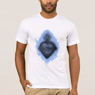 T-shirts Coração Sagrado Azul