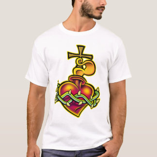T-shirts Coração sagrado tribal