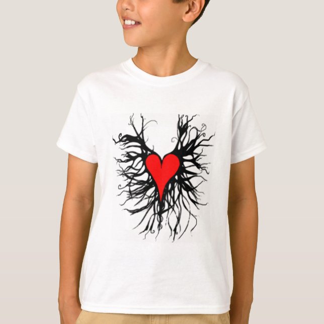 T-shirts Coração vermelho (Frente)