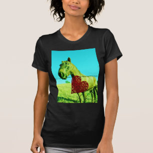 T-shirts Coração Vermelho e Cavalo