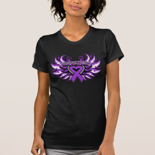 T-shirts Coração Wings.png da consciência do lúpus