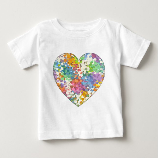 T-shirts Corações de Confete Pastel (Frente)