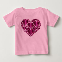T-shirts Corações Fuschia dentro de um Coração