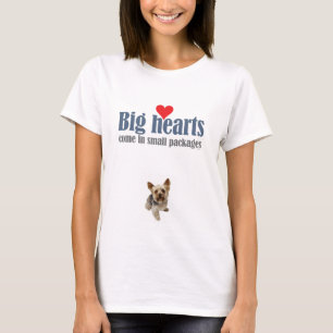 T-shirts Corações grandes - Yorkie