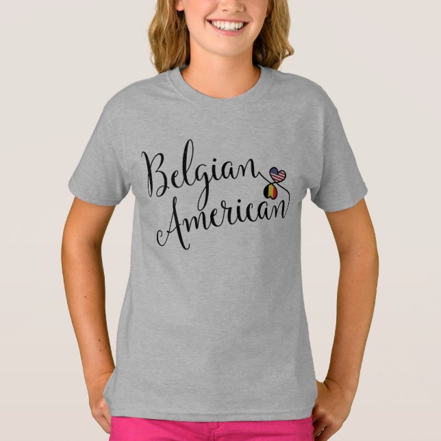 T-shirts Corações Invertidos Belga-Americana (Frente)