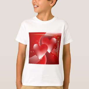 T-shirts Corações Vermelhos