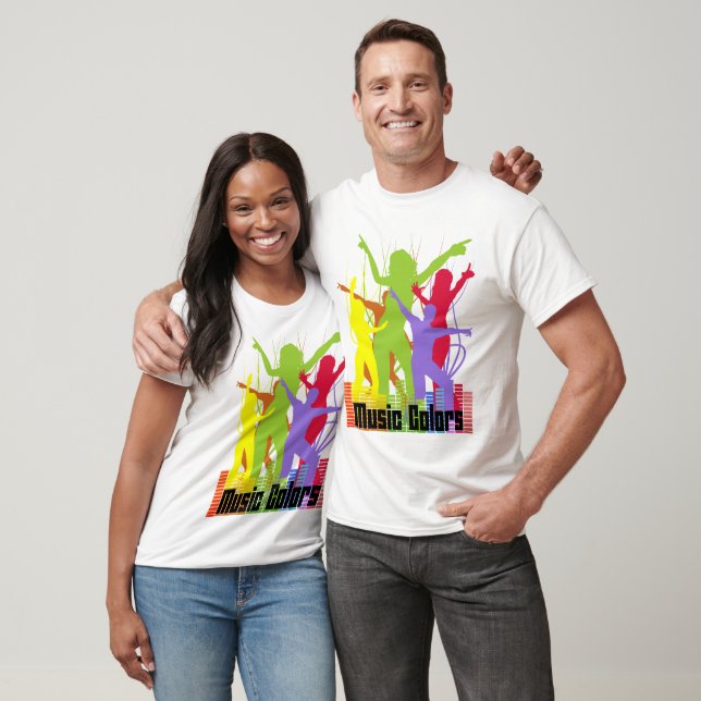 T-shirts Cores de Música (Unissex)
