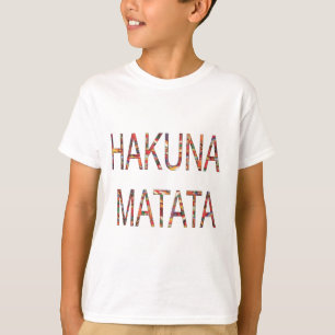 T-shirts Cores de Vintage Africano Hakuna Matata.jpg