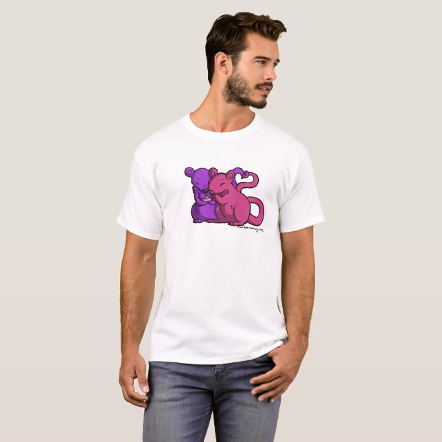 T-shirts Cores do T unisex do amor (Frente Completa)
