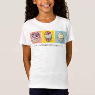 T-shirts cores preliminares do trio do cupcake
