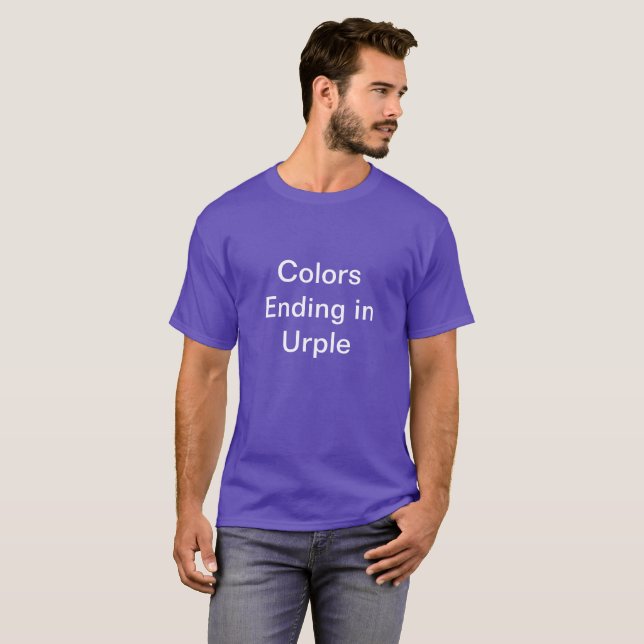 T-shirts Cores que terminam em Urple (Frente Completa)