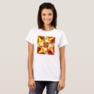 T-shirts Cores Quentes Legal Formas Geométricas Angulares