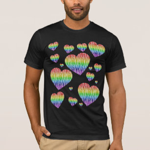 T-shirts Corey Tiger 80s Vintage Arco-íris Corações de São
