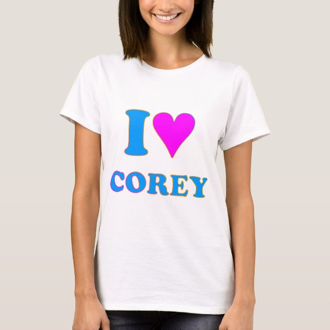 T-shirts COREY TIGER Anos 80 Retro EU AMO COREY (Frente)