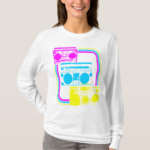 T-shirts Corey Tiger Rádio Retro Boombox Anos 80