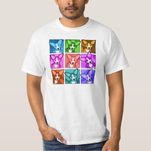 T-shirts Corgi do pop art