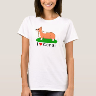 T-shirts corgi (pixel art )