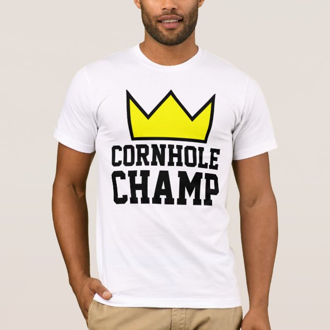 T-shirts CORNHOLE CHAMP (Frente)