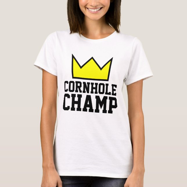 T-shirts CORNHOLE CHAMP (Frente)