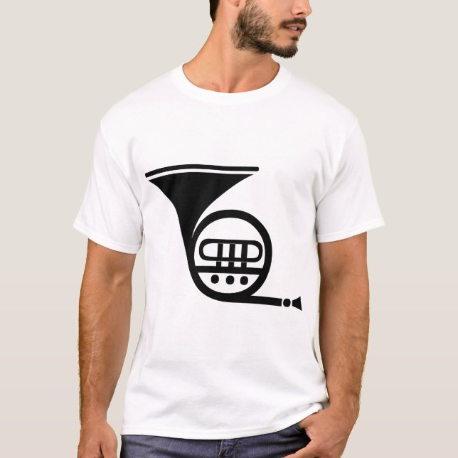 T-shirts Corno Francês - Preto (Frente)